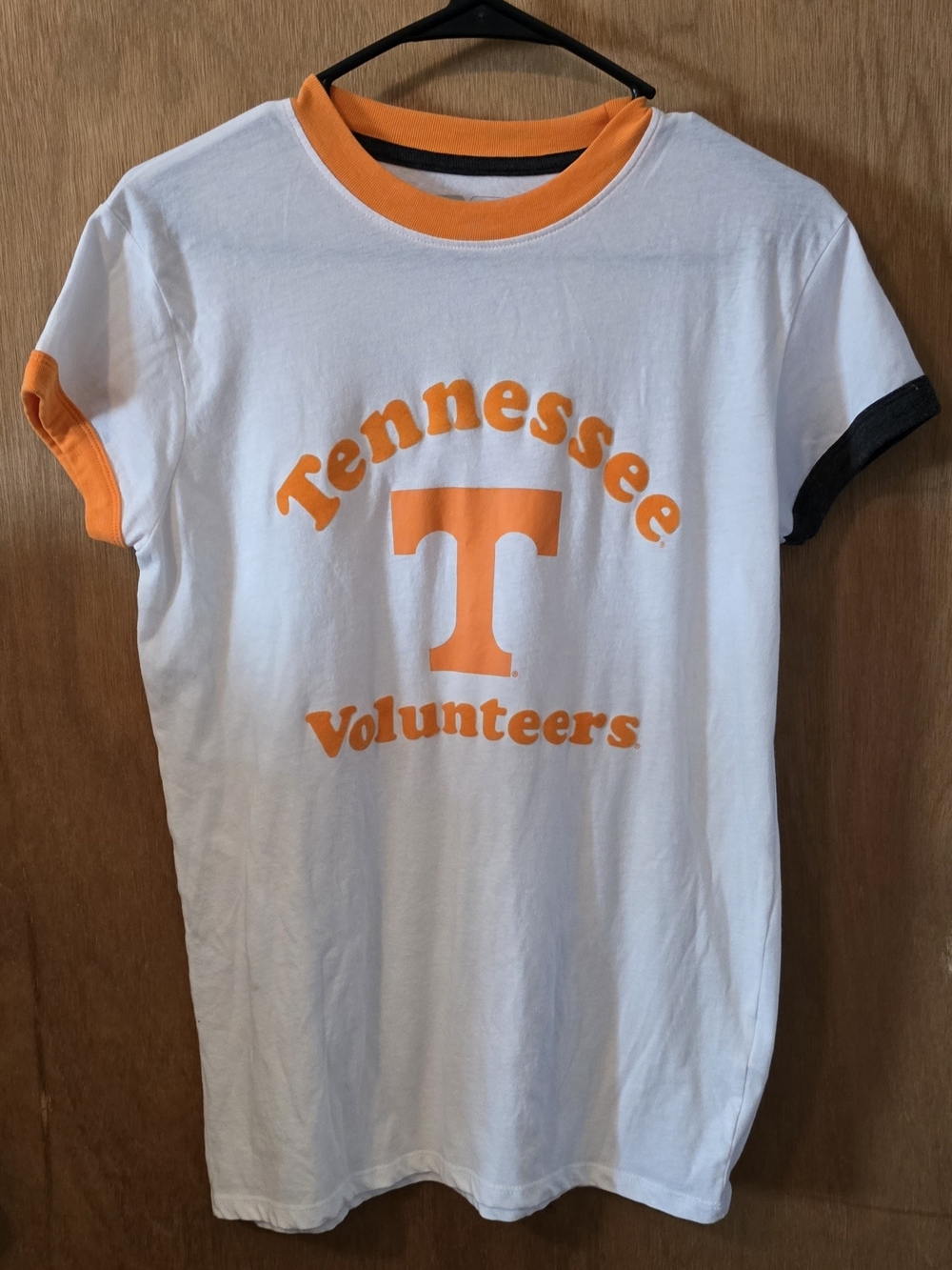 Russell Athletic White Tee with Orange and Black Trim